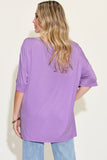 Basic Bae Full Size Bamboo V-Neck Drop Shoulder T-Shirt 