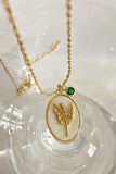 Flower Shell Pendant Copper Necklace 