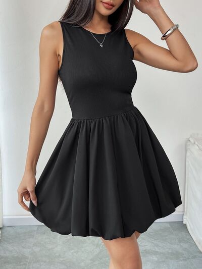 Perfee Ruched Sleeveless Mini Dress Dresses