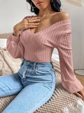 Honey V-Neck Long Sleeve T-Shirt 