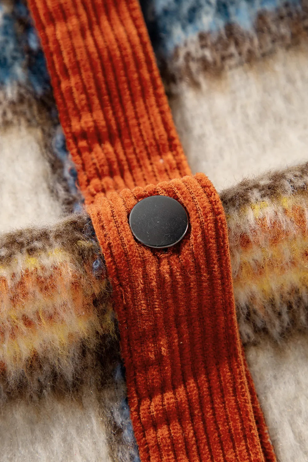 Plus Size Plaid Button Down Jacket 