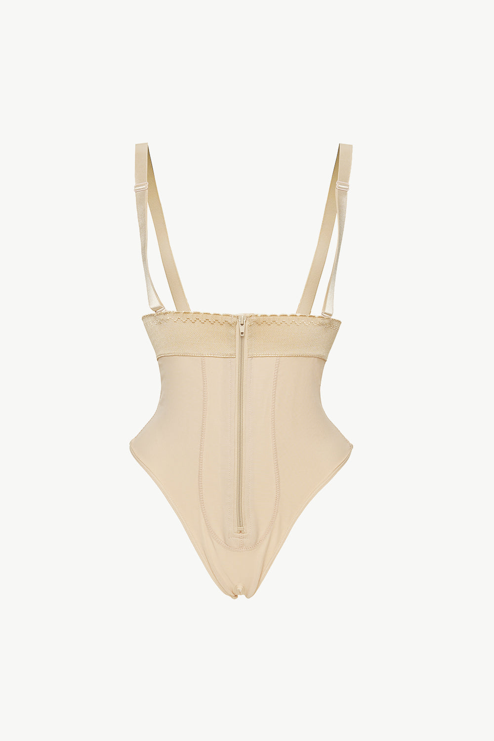 Full Size Adjustable Strap Zip-Up Shaping Bodysuit 