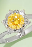 1 Carat Moissanite 925 Sterling Silver Cluster Ring 