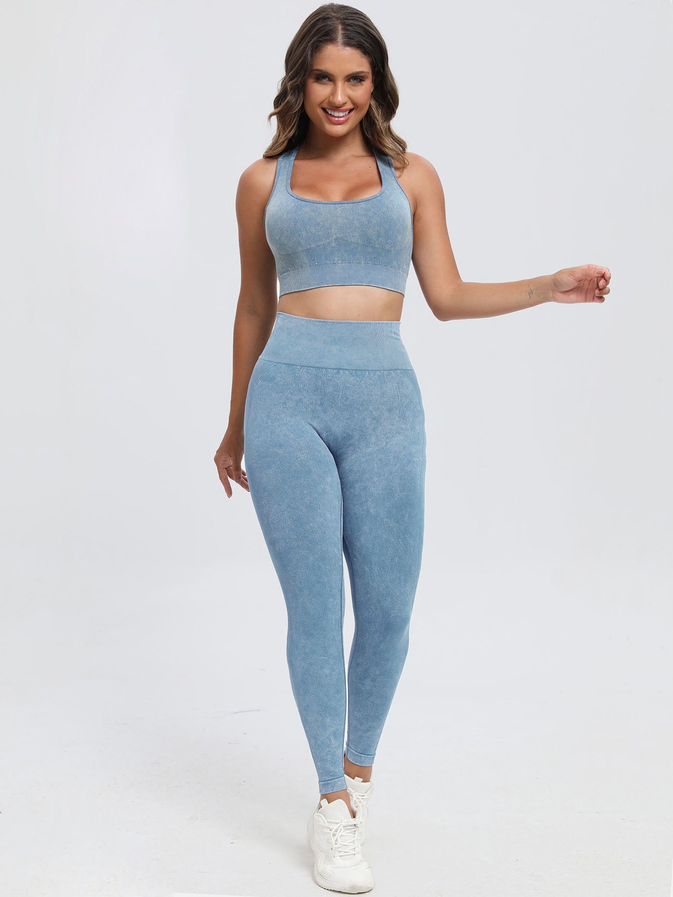 Scoop Neck Wide Strap Top and Pants Active Set 