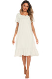 Lace Detail Square Neck Lounge Dress 