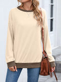 Contrast Trim Long Sleeve Sweatshirt 
