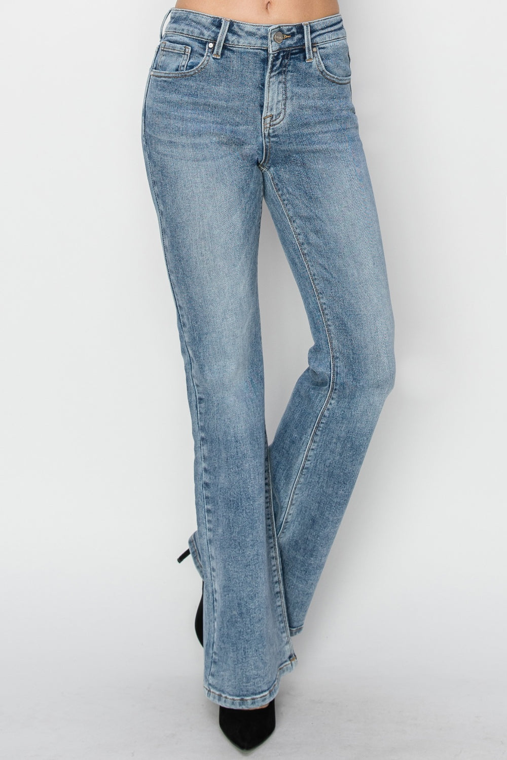 RISEN Full Size Mid Rise Bootcut Jeans 