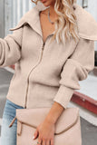 Zip Up Long Sleeve Cardigan 