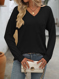 Mandy V-Neck Long Sleeve T-Shirt 