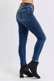 Judy Blue Full Size Mid-Rise Waist Skinny Jeans with Pockets Jeans