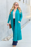 Basic Bae Full Size Open Front Long Sleeve Cover Up 