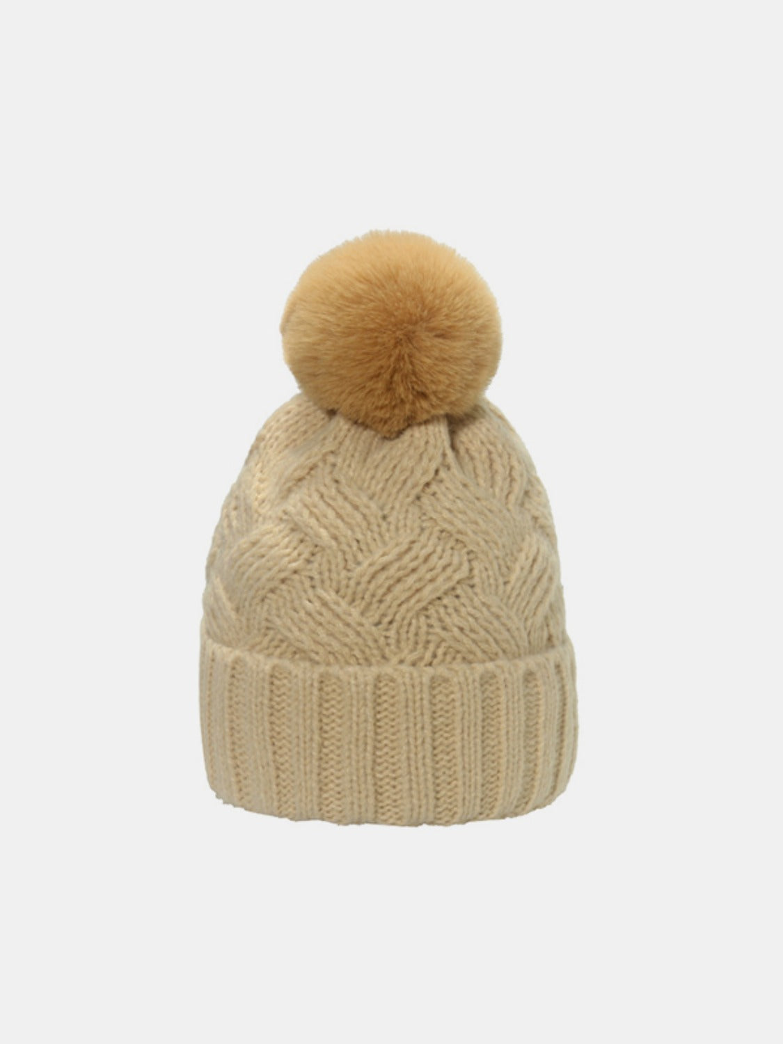 Roll Rim Cable-Knit Hat 