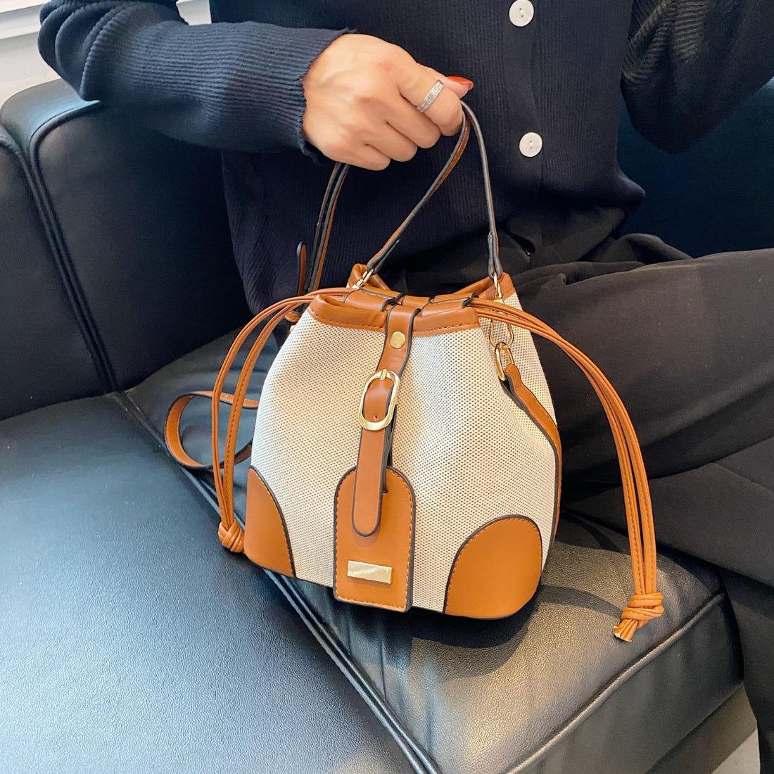 Straw Braided Adjustable Strap Crossbody Bag 