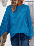 Plus Size Round Neck Batwing Sleeve T-Shirt 