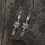 Alloy Colourful Stone Earrings 