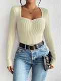 Honey Ribbed Long Sleeve T-Shirt 