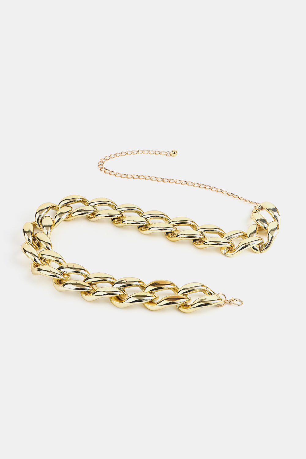 1.2" Width Acrylic Curb Chain Belt 