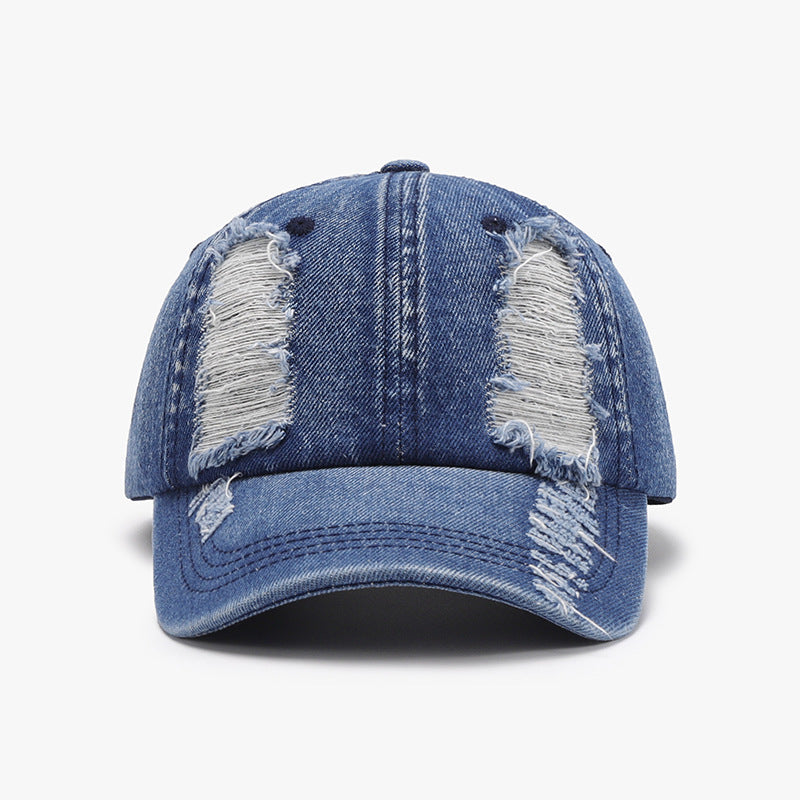Distressed Cotton Baseball Cap 