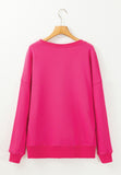 Solid Color Round Neck Long Sleeve Sweatshirt 