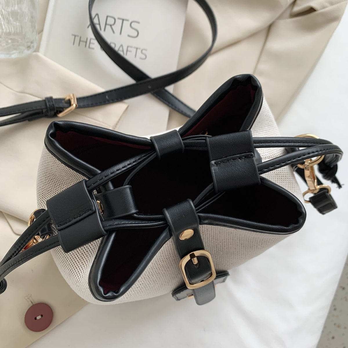 Straw Braided Adjustable Strap Crossbody Bag 