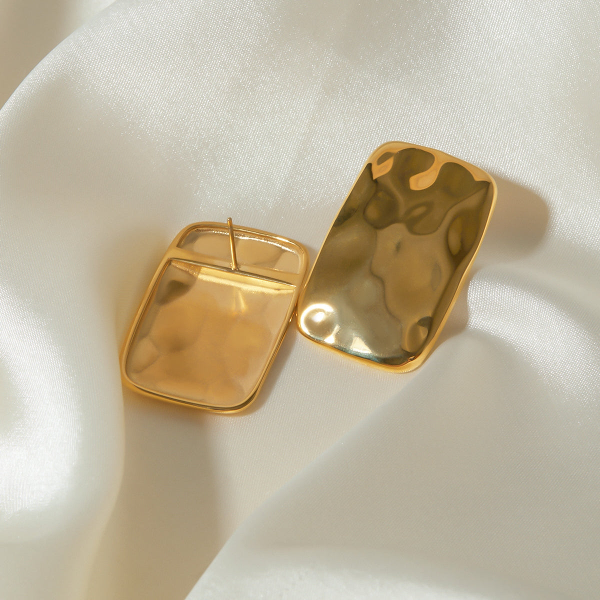 18K Gold-Plated Square Earrings 