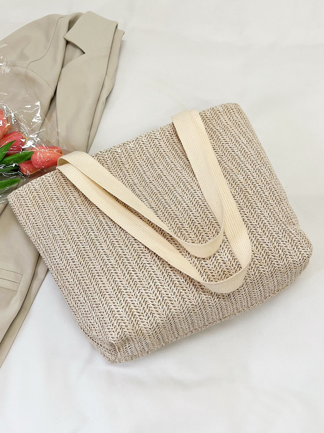 Straw Woven Tote Bag 