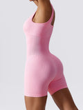 Basic Bae Ribbed Sleeveless Active Romper 