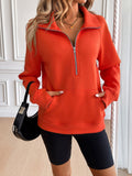 Ivy Lane Half Zip Raglan Sleeve Sweatshirt 
