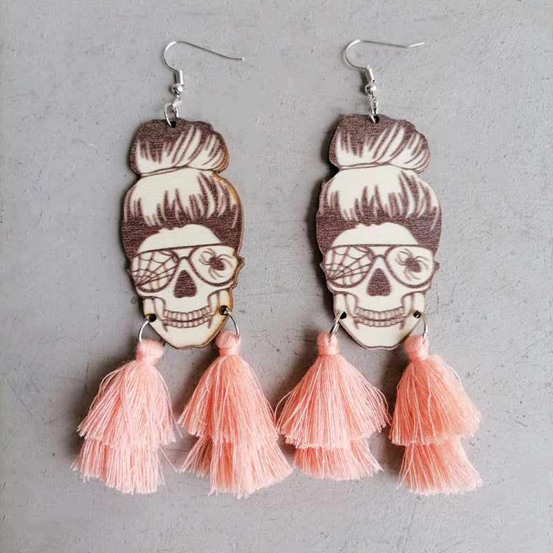 Spider Grandma Tassel Detail Dangle Earrings 