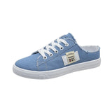 Frayed Hem Lace Up Canvas Sneakers 
