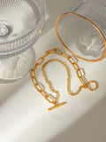 18K Gold-Plated Stainless Steel Chain Bracelet 