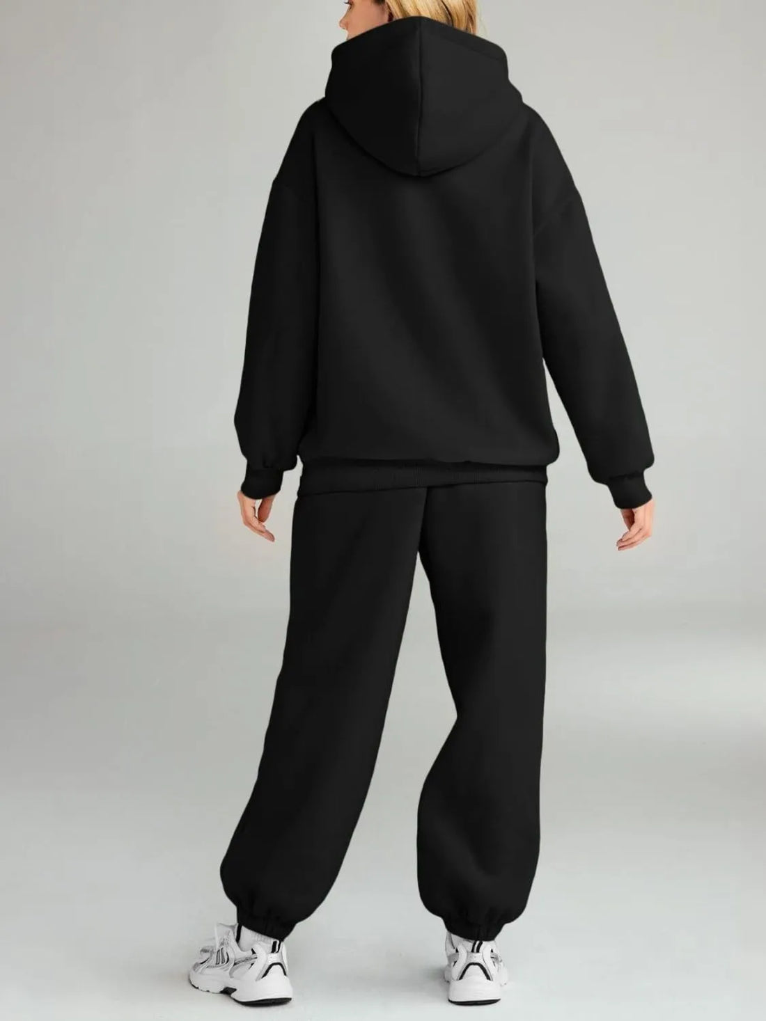Full Size Kangaroo Pocket Hoodie and Joggers Set Plus Size Two Piece Dresses