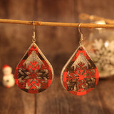PU Leather Teardrop Shape Earrings 