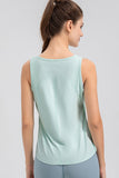 Wide Strap Round Neck Active Tank 