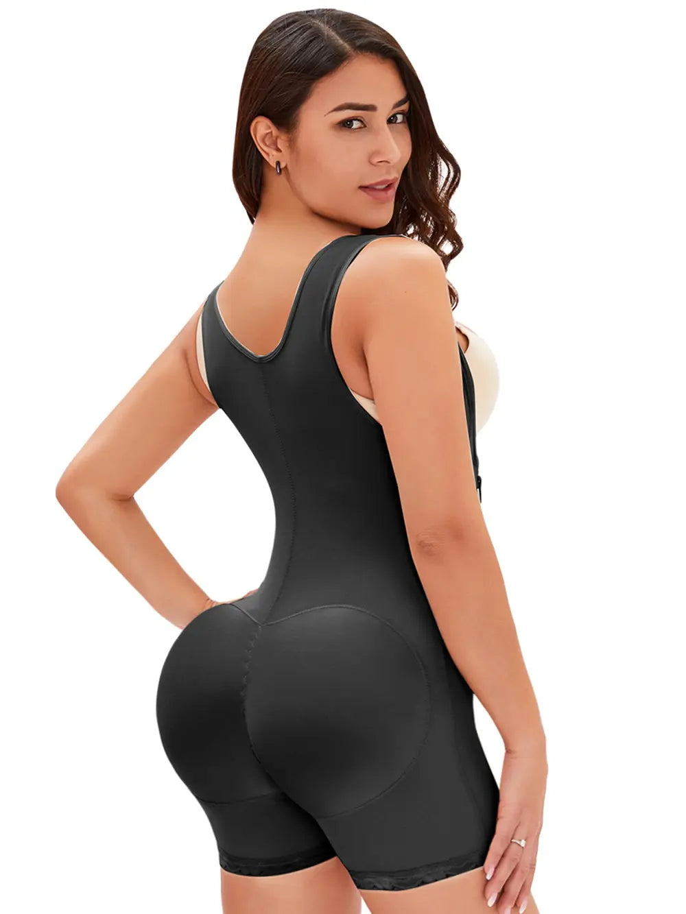 Full Size Side Zip Up Wide Strap Shapewear Lingerie & Nightwear