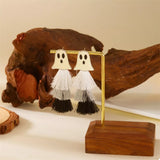 Halloween Ghost and Pumpkin Dangle Earrings 