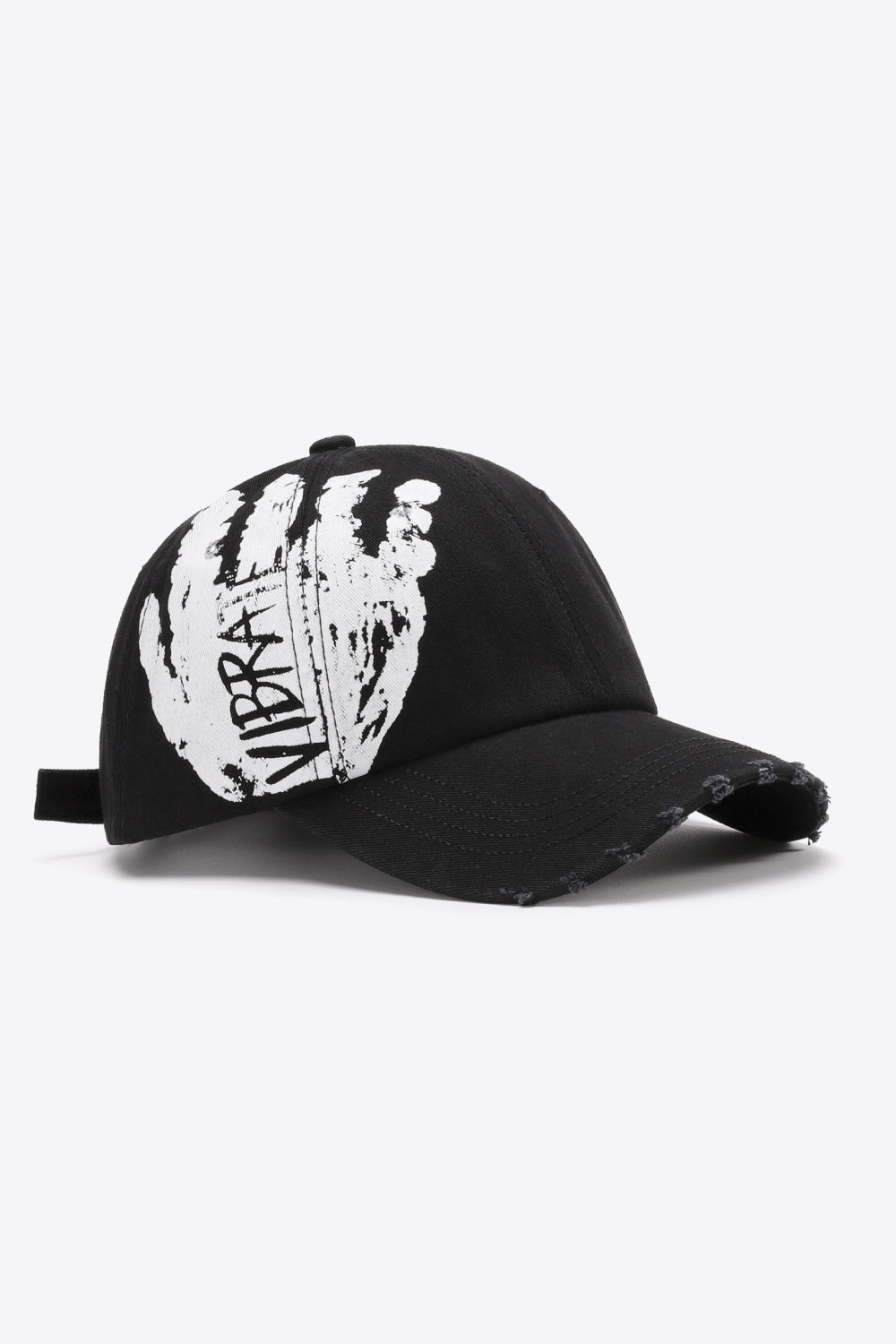 VIBRA Graphic Distressed Adjustable Baseball Cap 