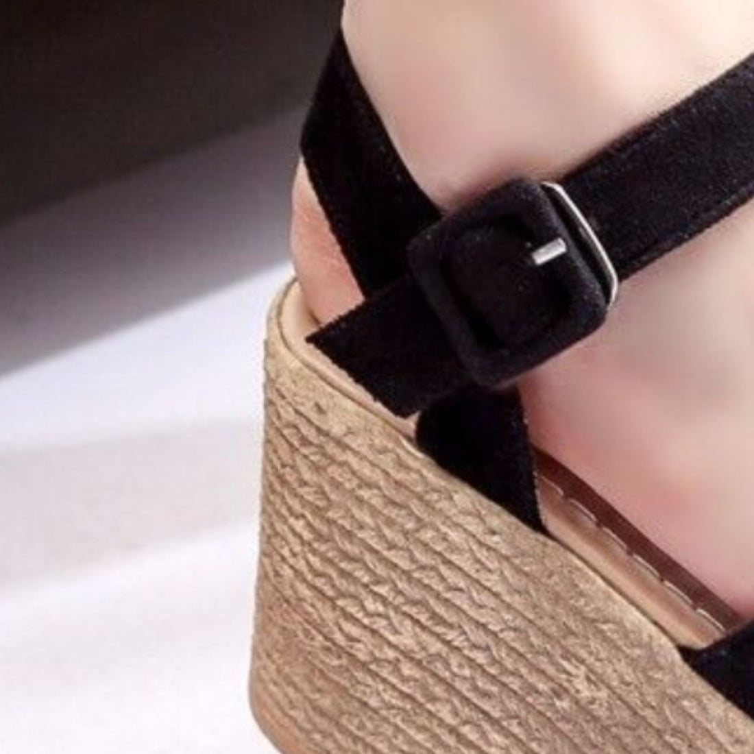 Crisscross Open Toe Wedge Sandals 