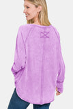 Zenana Round Neck Thumbhole Long Sleeve T-Shirt 