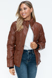 YMI Pocketed Zip Up Turtleneck Puffer Jacket 