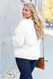 Basic Bae Full Size V-Neck Lantern Sleeve Top 
