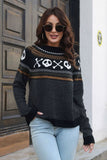 Ghost Pattern Round Neck Long Sleeve Sweater 