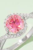 1 Carat Moissanite Contrast 925 Sterling Silver Ring 