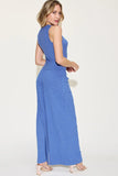 Basic Bae Full Size Ribbed Tank and Wide Leg Pants Set 