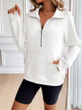 Ivy Lane Half Zip Raglan Sleeve Sweatshirt 