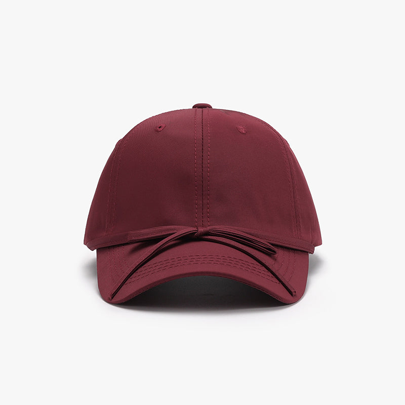 Tied Bow Cotton Baseball Cap 