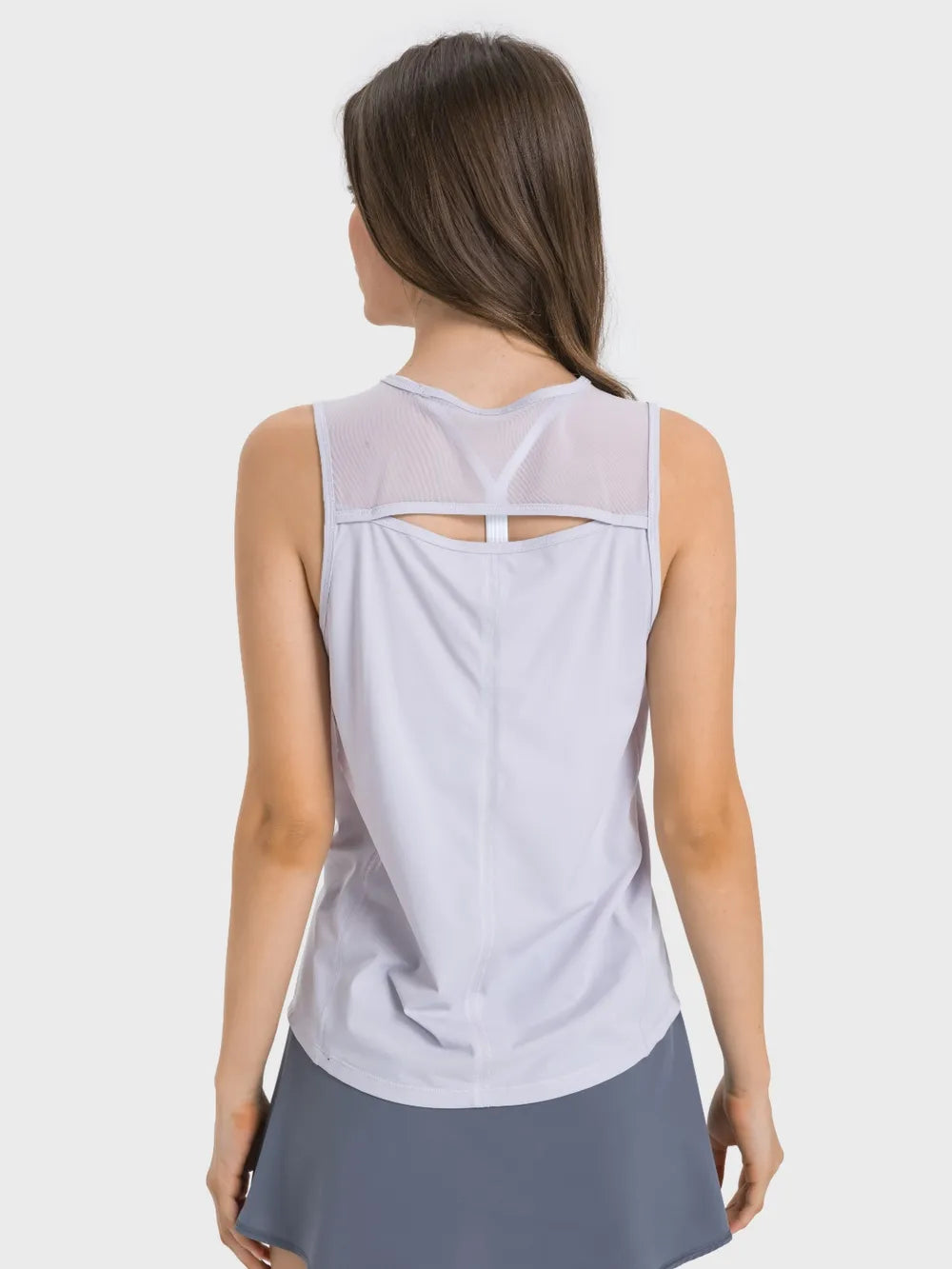 Millennia Cutout Back Round Neck Active Tank 