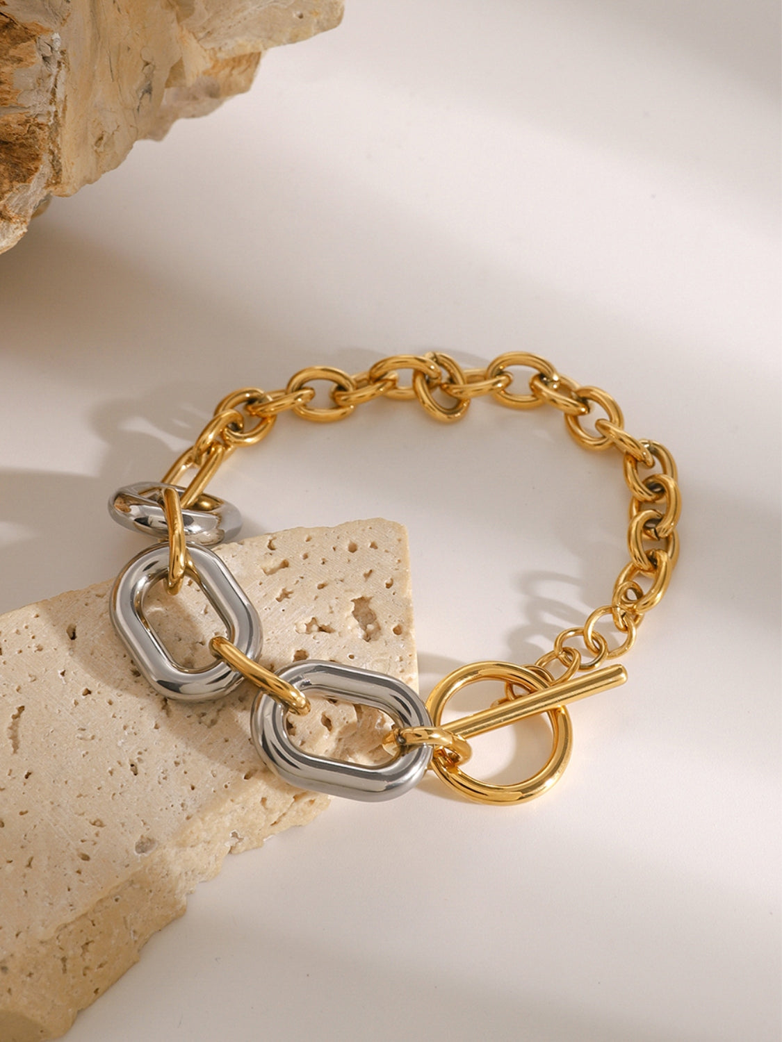 18K Gold-Plated Stainless Steel Chain Bracelet Accessories
