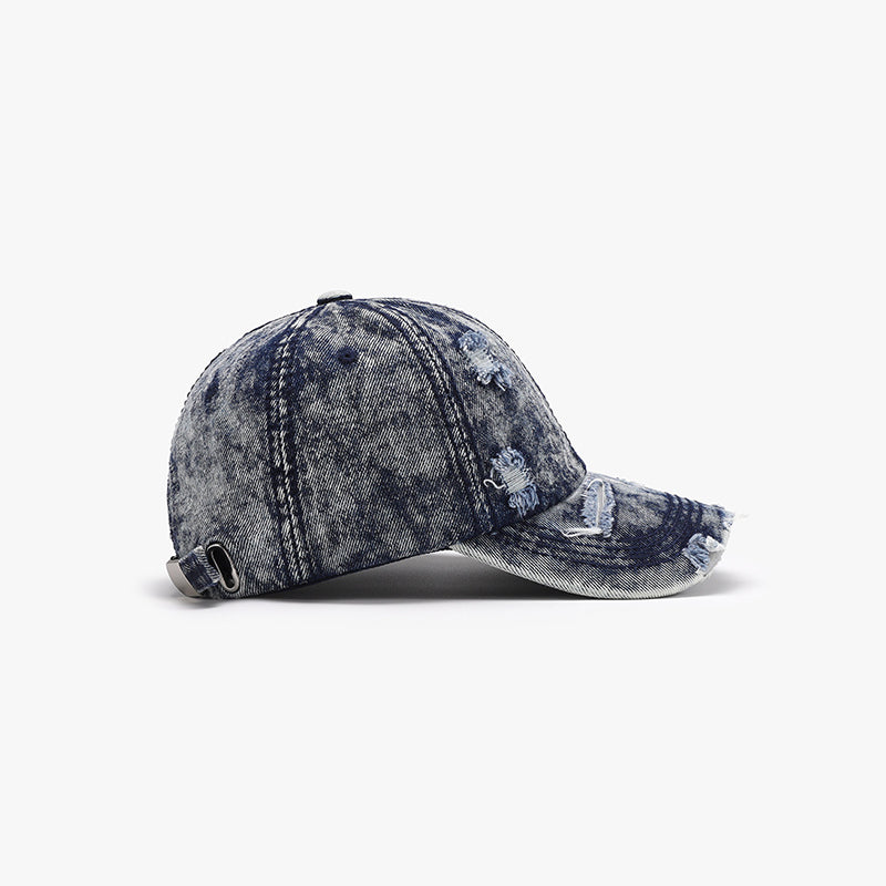 Distressed Cotton Baseball Cap 