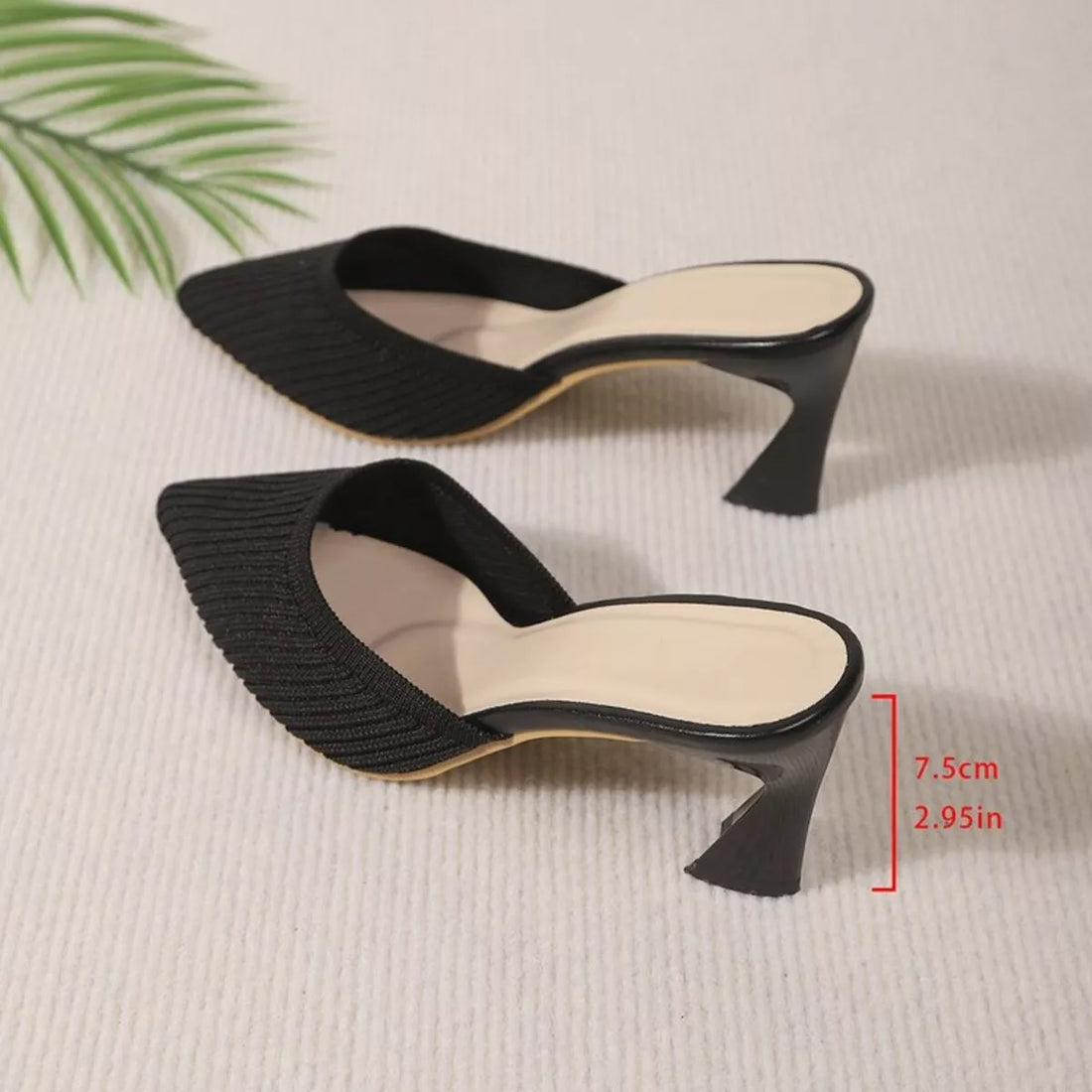 Point Toe Flare Heels Sandals 